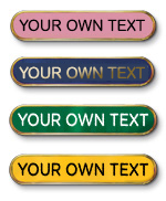 AP9 - Metal printed badge - 1 line of your text