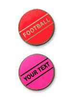 AP15- Metal printed badge - 1 line of your text