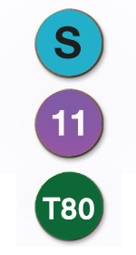 AP15IN - Metal printed badge Initials & numbers