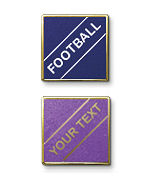 AP16 - Metal printed badge 1 line of your text