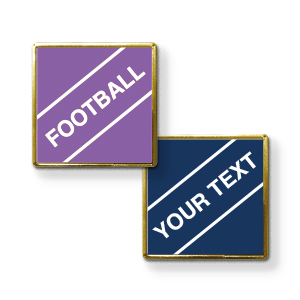 AP16 - Metal printed badge 1 line of your text