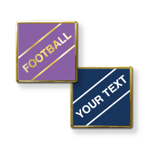 AP16 - Metal printed badge 1 line of your text