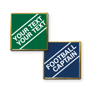 AP16 - Metal printed badge - 2 lines of your text