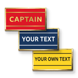 AP18 - Metal printed badge - 1 line of your text