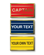 AP18 - Metal printed badge - 1 line of your text