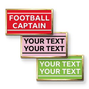 AP18 - Metal printed badge - 2 lines of your text