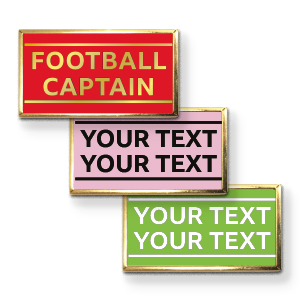 AP18 - Metal printed badge - 2 lines of your text
