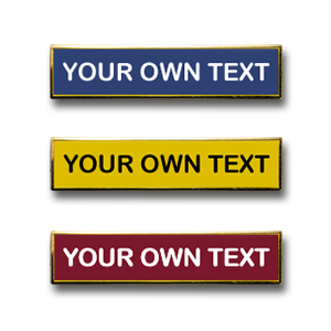 AP4 - Metal printed badge 1 line of your text