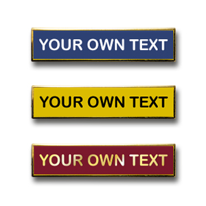 AP4 - Metal printed badge 1 line of your text