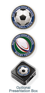 MP15 Ball Sports badges + 2 lines of your text