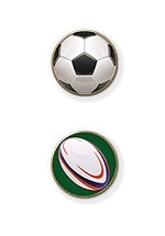 MP3 Ball Sports badges