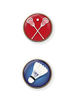 MP3 Racket, Bat, Club, Stick Sports badges