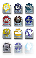 S13 - SUBJECT pin badges ARTS Excluding Languages