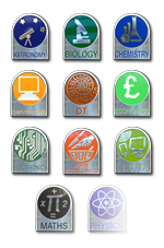 S13 - SUBJECT pin badges SCIENCES