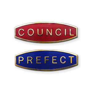 S7 - Enamel badge. PREFECT or COUNCIL, , 4 standard and 14 non-standard colours