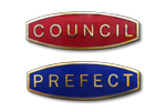 S7 - Metal enamelled badge Prefect, Council