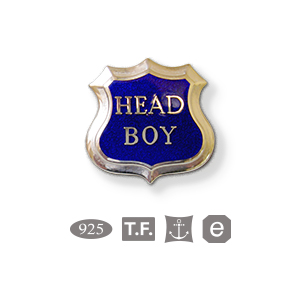 SS1 - Sterling silver Head Boy, Vitreous enamel, 17 colours