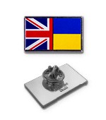MP18 - Metal printed badge - Friendship UK-Ukraine