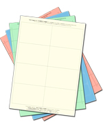 CDL - Pack of Colour inserts for nameholder conference badges