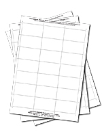 CDL - Pack of white inserts for reusable Snap-fit badges