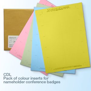 CDL - Pack of 120 Colour inserts for nameholders