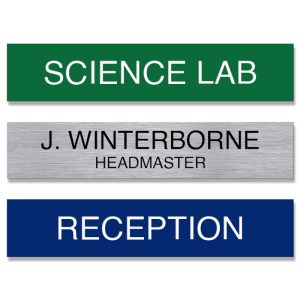 ESBW - Door / Deskplates including wording, 9 colours
