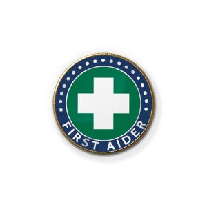 MP15 - Metal printed badge - First Aider