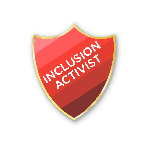 AP6 - Metal printed badge - INCLUSION ACTIVIST