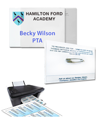 NAMPIN - 100 Nameholder conference badges - PIN fitting