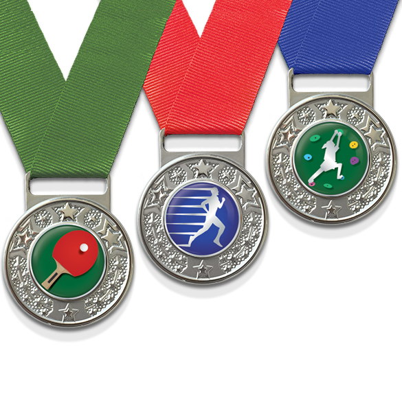 SMEDALSTAR - 49 Sports, 5 ribbon colours