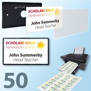 SNAP FIT, 50 Reusable badges, black