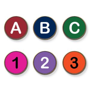 AP3IN  - Metal printed badge - Initials & numbers