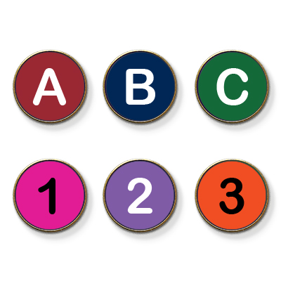 AP3IN  - Metal printed badge - Initials & numbers