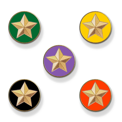 MP3STAR2 – Metal Printed Star Badge
